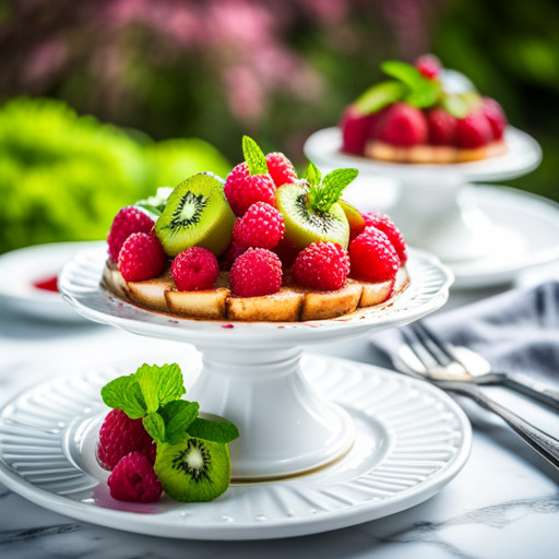 Delicious Raspberries and kiwi dish 92319